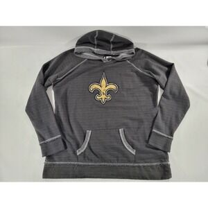 WOMEN'S NFL TEAM APPAREL NEW ORLEANS SAINTS Fleur De Lis PULLOVER FAN HOODIE 3XL